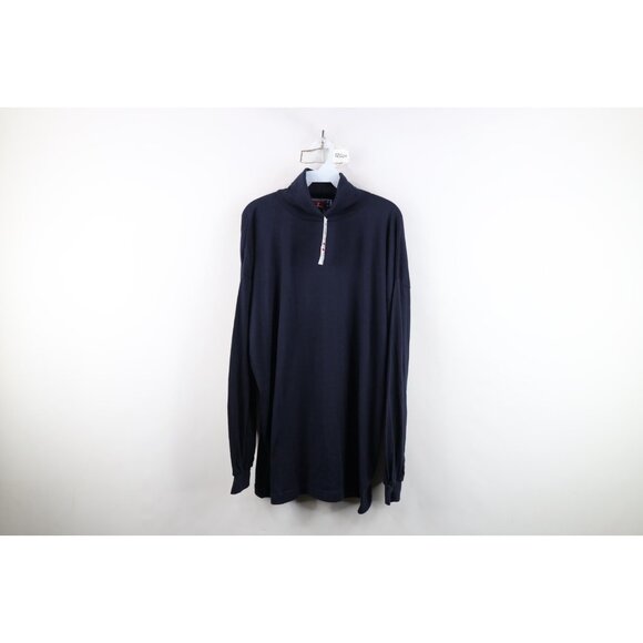 Vintage Other - Deadstock Vtg 90s Streetwear Mens L Blank Knit Long Sleeve Turtleneck T-Shirt